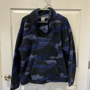 PINK blue camo  fleece